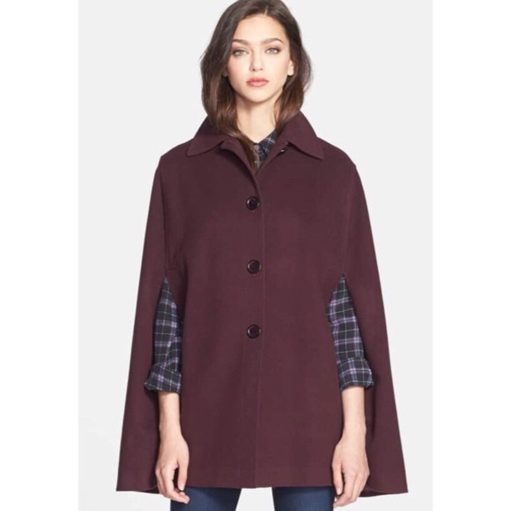 HELENE BERMAN Cape Wool coat - size S